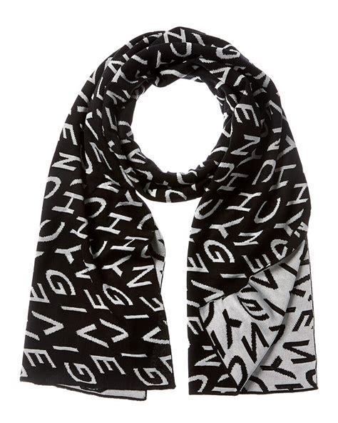 Givenchy Chevron Logo Wool Blend Scarf on SALE 